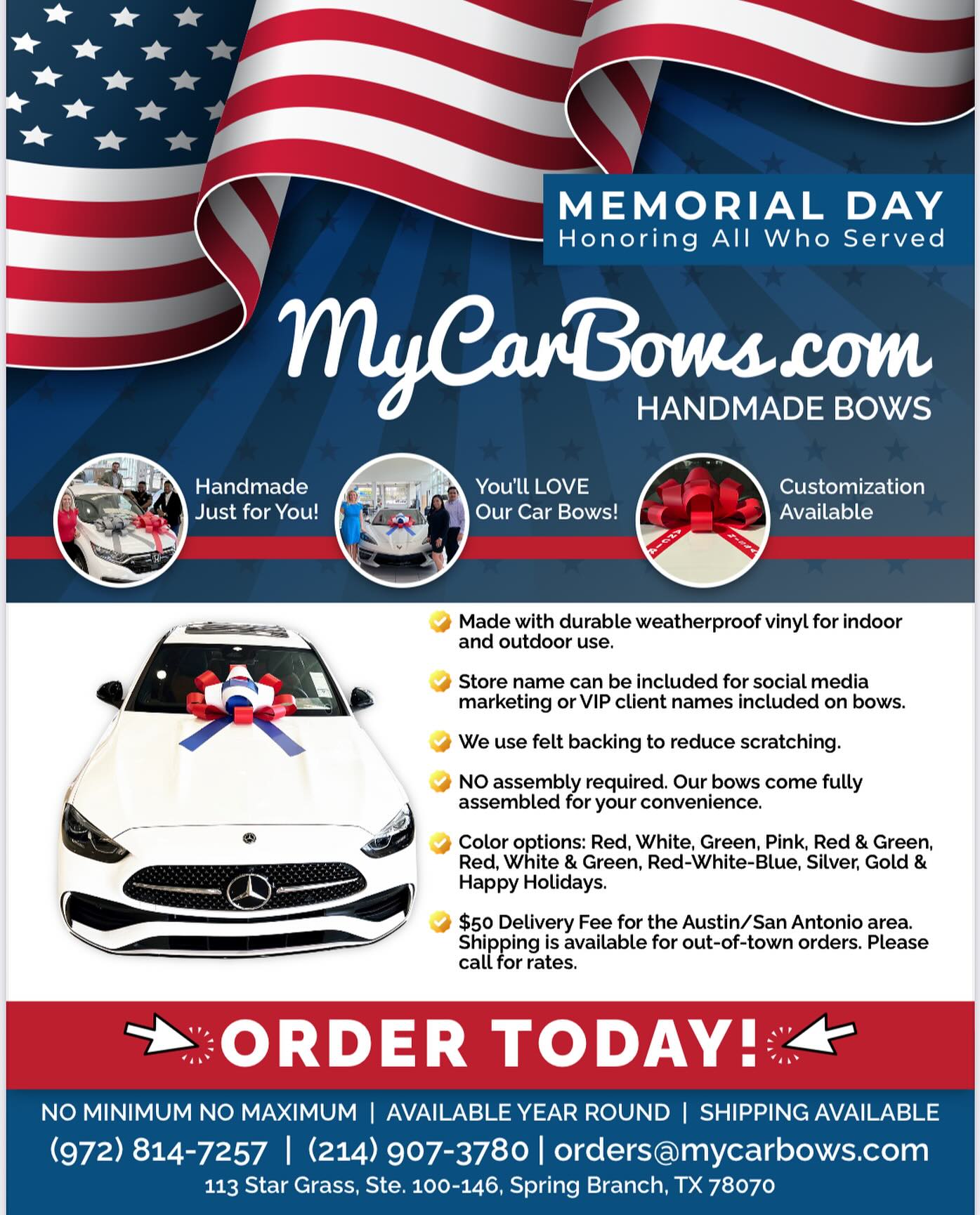 Order yours for the upcoming holiday today!!🇺🇸