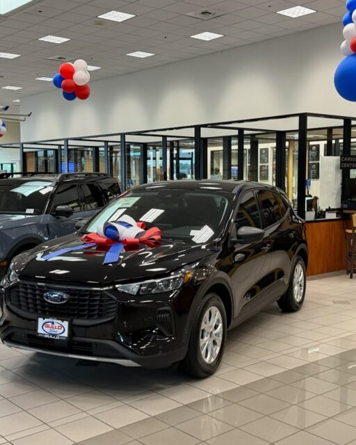 Patriotism is being shown nationwide! Our Red White Blue bows are shown here in Conroe, TX at Gullo Ford. We appreciate you! 🇺🇸